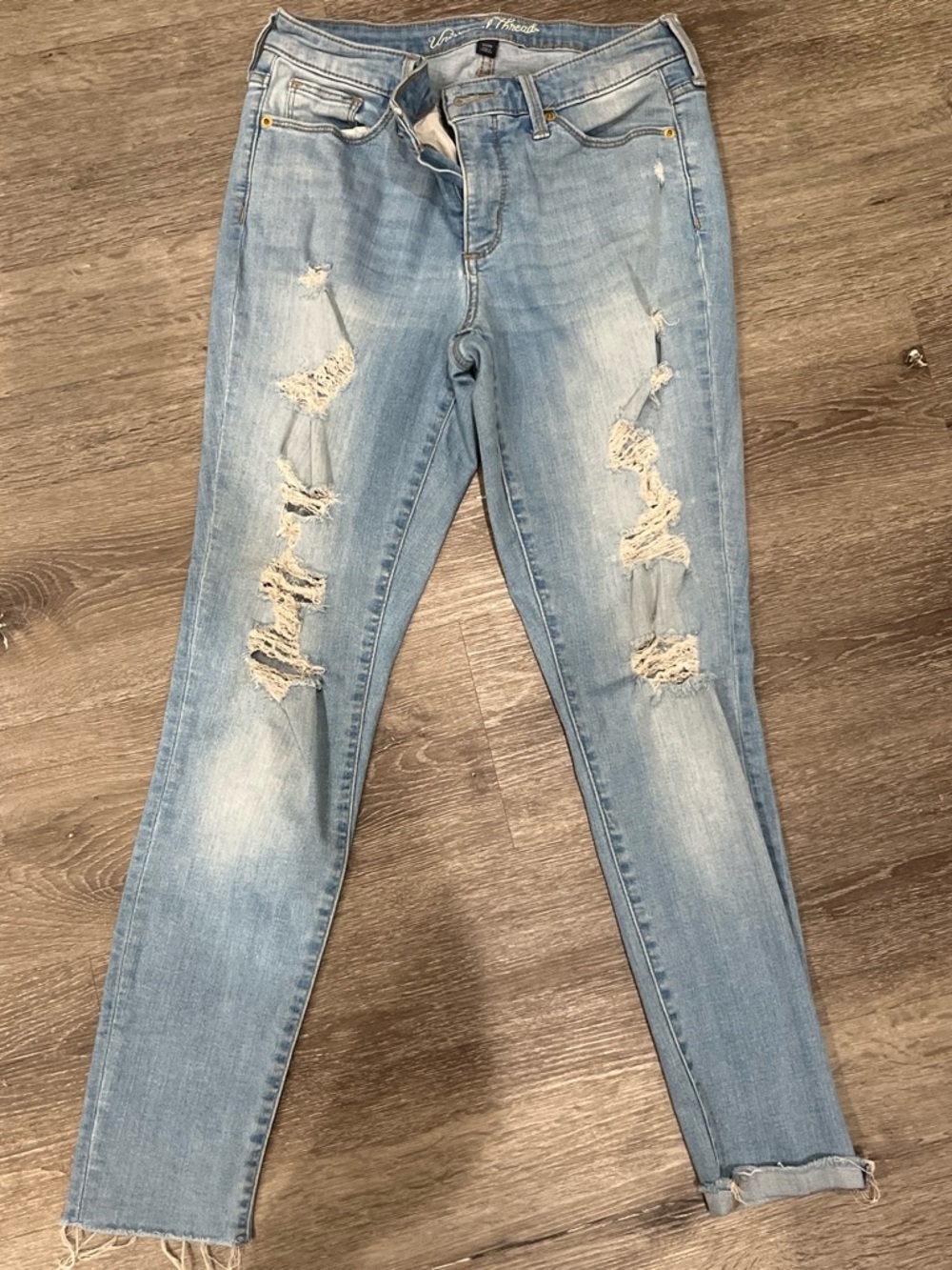 Universal Thread Light Blue Distressed Skinny Jeans